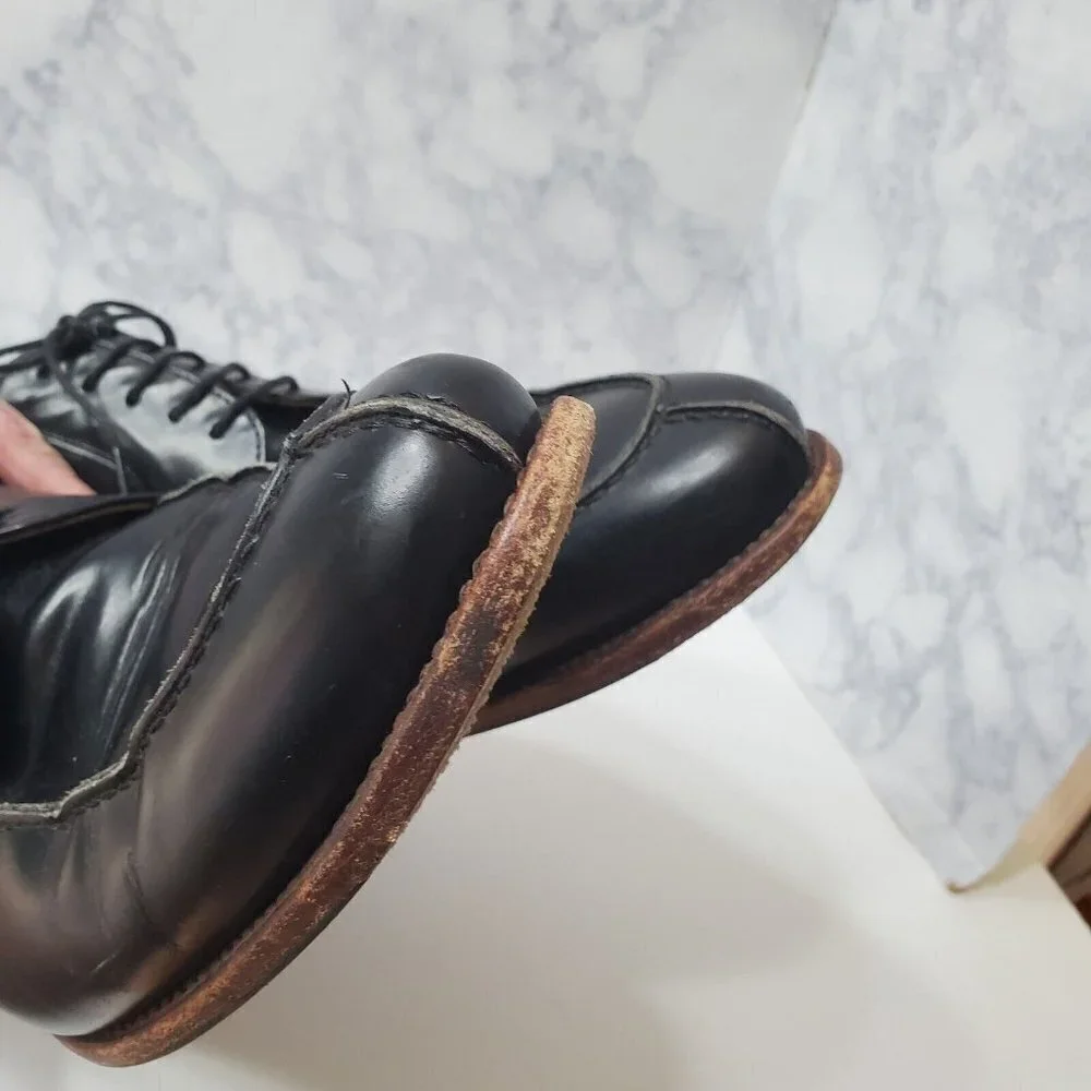Berwick 1707 Split Toe Derby Dress Shoe Mens 9.5 Black Leather Goodyear‎ Welted